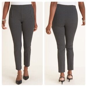 NWT Chicos Pant Trouser So Slimming 360 Juliet Full Length Graphite Heather Grey